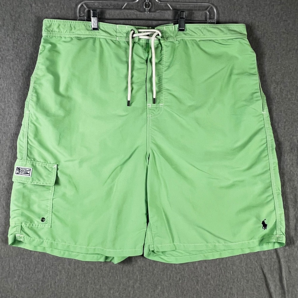 Polo Ralph Lauren Green Kailua Swim Trunks Mens 2XLT Mesh Lined